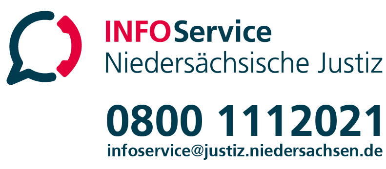 Telefonnummer des Infoservice der Niedersächsischen Justiz